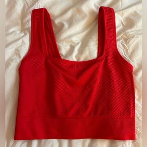 A coral colored crop top from Target!